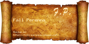 Fall Perenna névjegykártya